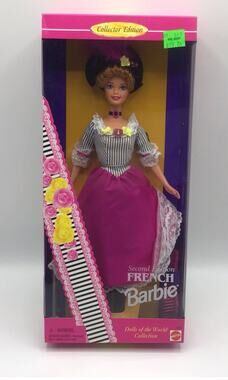1996 Mattel French Barbie Dolls of World DOTW Cancan Dancer France NIB 16499